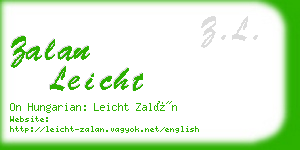 zalan leicht business card